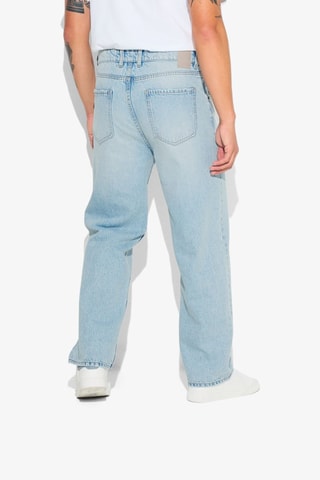 Jean baggy taille haute - Bleu - Longueur 34
