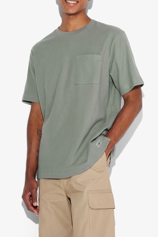T-shirt relax en coton biologique - Kaki