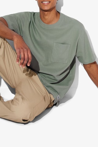 T-shirt relax en coton biologique - Kaki
