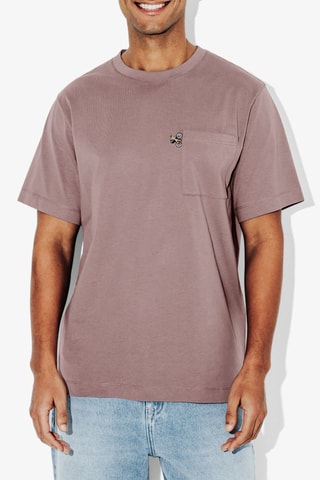 T-shirt regular en coton biologique - Vieux rose