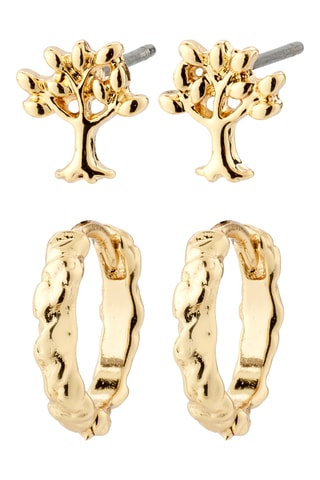 Brincos e argolas Piper - Banhado a ouro amarelo