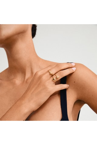 3 anéis Breeze - Banhado a ouro amarelo