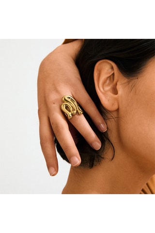 Anel Adriel - Banhado a ouro amarelo