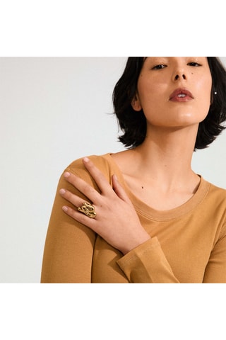 Anel Adriel - Banhado a ouro amarelo