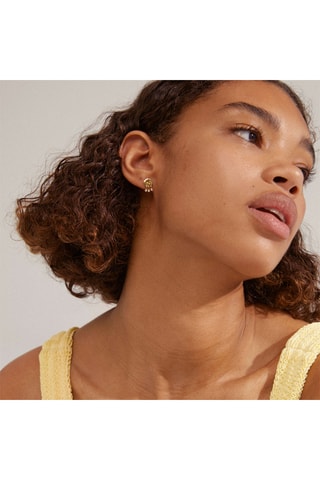 Brincos Breathe - Banhado a ouro amarelo