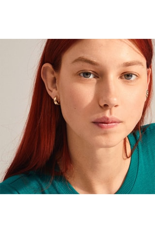Argolas e earcuff Nadya - Banhado a ouro amarelo