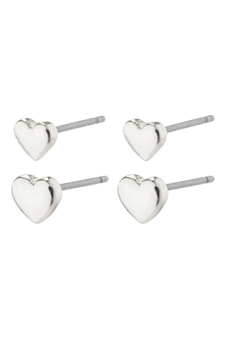 2 pares de brincos Afroditte - Banhado prata