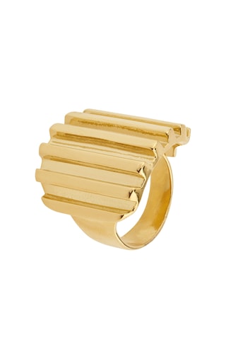 Anel Laurel - Banhado a ouro amarelo