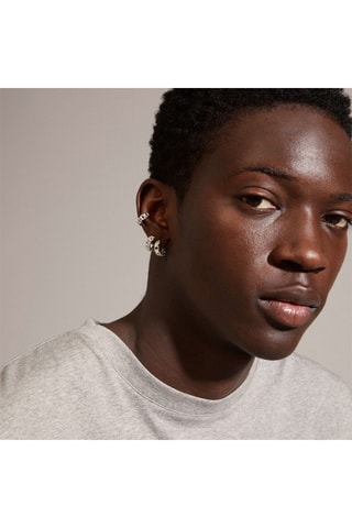 Earcuff e brincos Desirée - Banhado prata