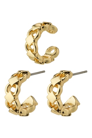 Earcuff e brincos Desirée - Banhado a ouro amarelo