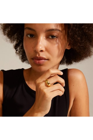 Anel Daisy - Banhado a ouro amarelo