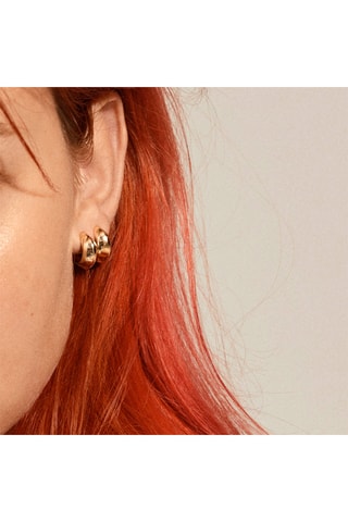 Argolas Edwina - Banhado a ouro amarelo