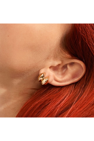 Argolas Edwina - Banhado a ouro amarelo
