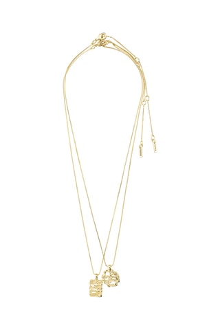 2 colares Brenda - Banhado a ouro amarelo