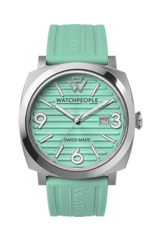 Orologio al quarzo in silicone - Verde e argentato