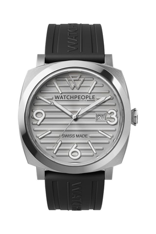 Orologio al quarzo in silicone - Nero e argentato