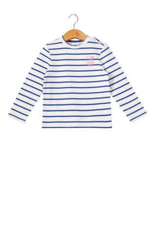 Camiseta - Blanco y azul