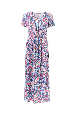 Vestido Pesol - Blanco, rojo y azul