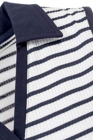 Top - Blanco y azul