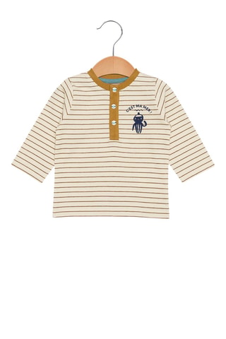 Camiseta - Blanco, azul y amarillo