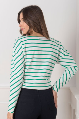 Camiseta - Blanco y verde