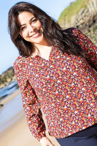 Blusa - Blanco, rojo y amarillo