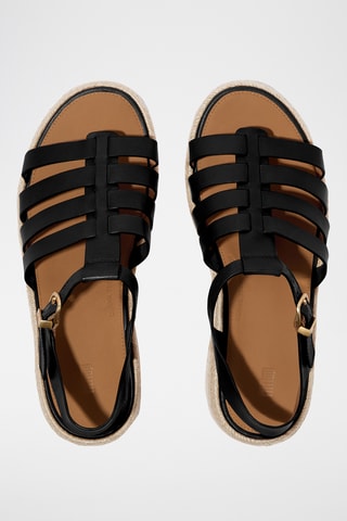 Sandales plateformes en cuir - Noir