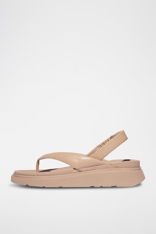 Tongs compensées - Beige