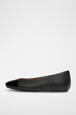 Ballerines vernies en cuir - Noir