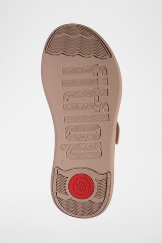 Tongs compensées - Beige