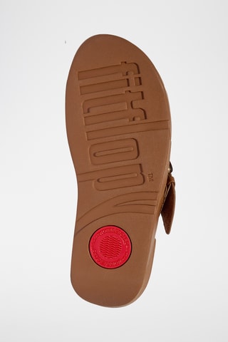 Mules compensées en cuir - Marron