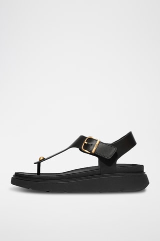 Sandales plateformes en cuir - Noir