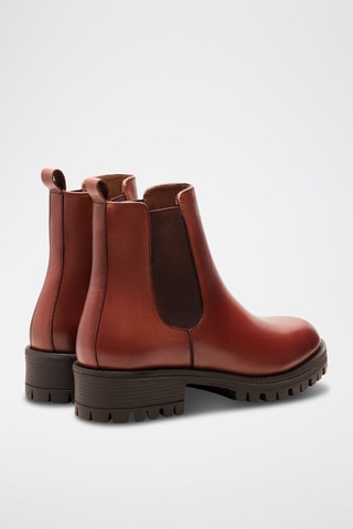 Botines Chelsea de piel Maia  - Marrón y negro