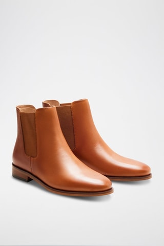 Botines Chelsea de piel Zoé  - Camel