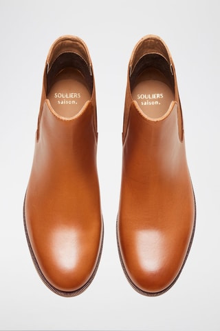 Botines Chelsea de piel Zoé  - Camel
