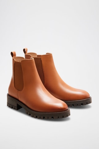 Botines Chelsea de piel Maia  - Camel