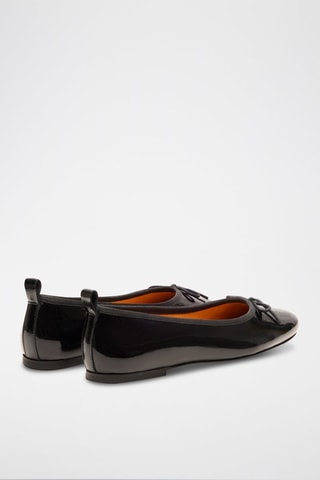Bailarinas de piel de charol Camille  - Negro