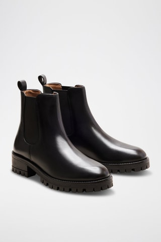 Botines Chelsea de piel Maia  - Negro