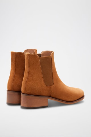 Botines Chelsea de nobuk Chloé  - Camel