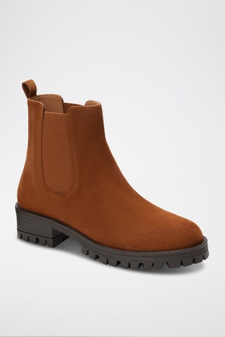 Botines Chelsea de nobuk y piel Estelle - Leonarr x Swan - Marrón