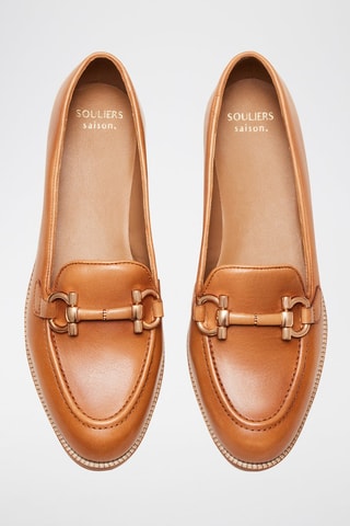 Mocasines de piel Fleur  - Camel