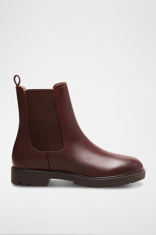 Botines Chelsea de piel Isaure  - Marrón