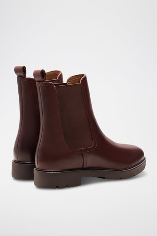 Botines Chelsea de piel Isaure  - Marrón