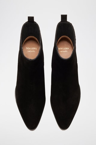 Botines de nobuk Lucile  - Negro