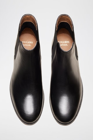 Botines Chelsea de piel Zoé  - Negro