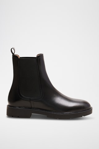 Botines Chelsea de piel Isaure  - Negro