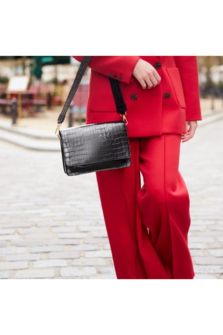 Bolso de piel Bella  - Negro