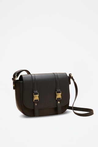Bandolera de piel Flore  - Negro