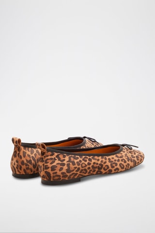 Ballerine in pelle scamosciata Camille  - Marrone e nero