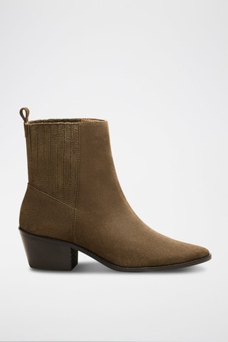 Botines de nobuk Lucile  - Caqui